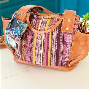 Genuine leather, boho, convertible bag-backpack
